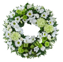 Load image into Gallery viewer, Florist Choice Only White Wreath Starting at $80*