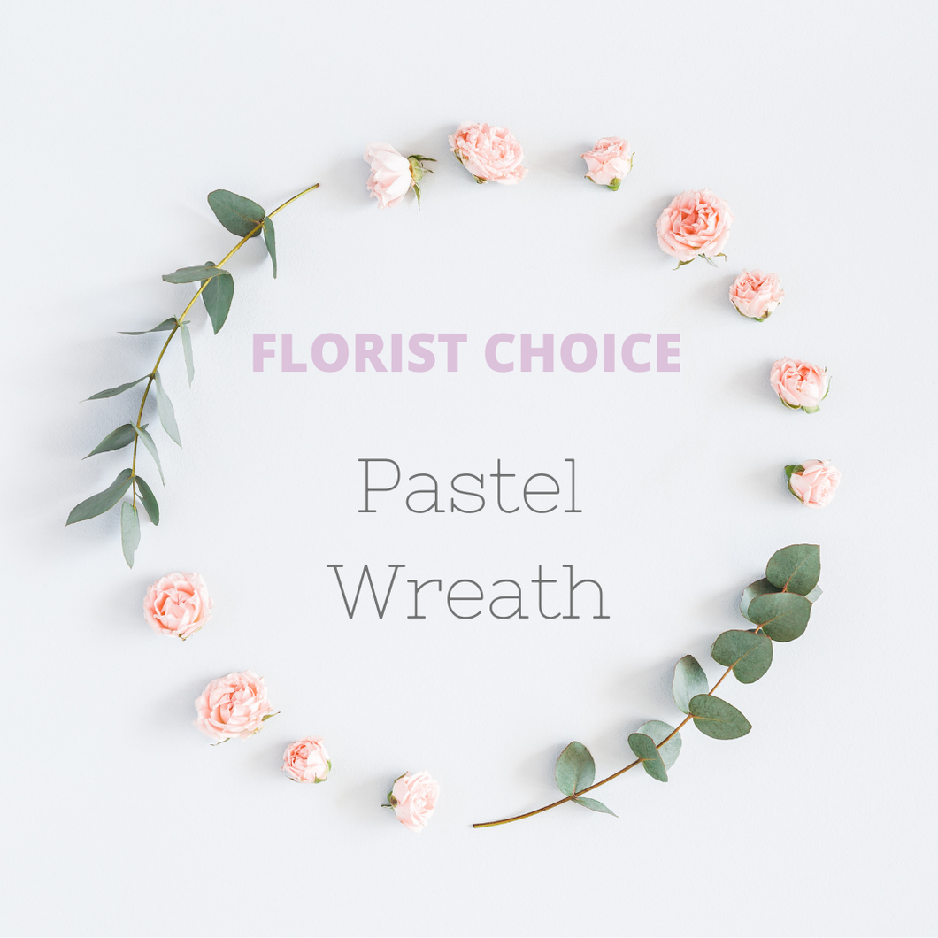 Florist Choice Pastel Wreath Starting at $100*